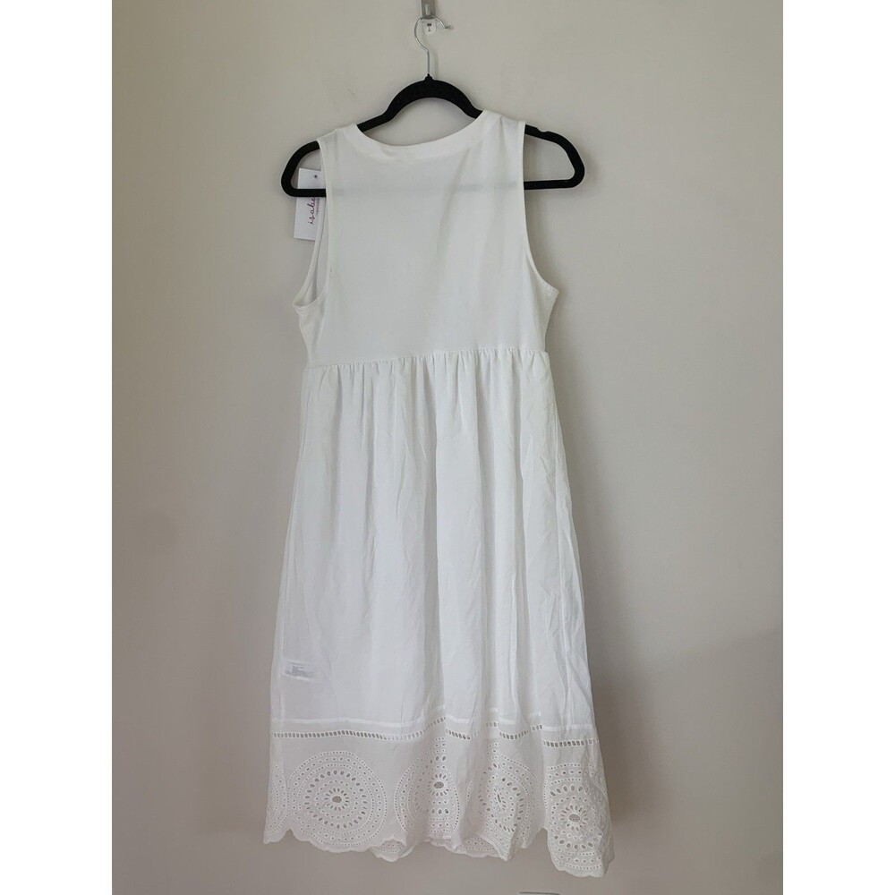 NWT Ingrid & Isabel Maternity Cotton Eyelet Midi Dress White - Size XS, Medium - Picture 10 of 11